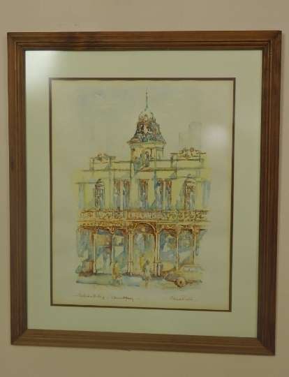A STUNNING ORIGINAL WATERCOLOUR PAINTING OF "IRELAND'S BUILDING - PMB" BY EDMUND BARTON (2 of 8)
