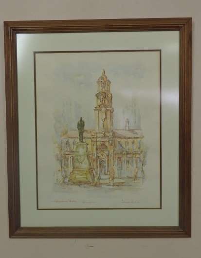 A BEAUTIFUL ORIGINAL WATERCOLOUR PAINTING OF "THE OLD GOVERNMENT BUILDING" BY EDMUND BARTON (3 of 8)