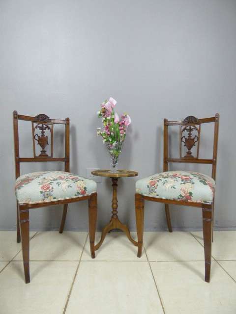 TWO EXQUISITE VICTORIAN "CLARET JUG" OCCASIONAL CHAIRS WITH STUNNING DETAIL! BEAUTIFUL bid/chair