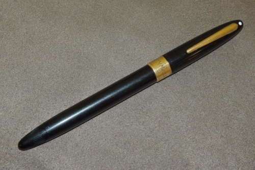 A SUPERB VINTAGE SHEAFFER SNORKEL STATESMAN FOUNTAIN PEN WITH A TRIUMPH CONICAL PALLADIUM SILVER NIB