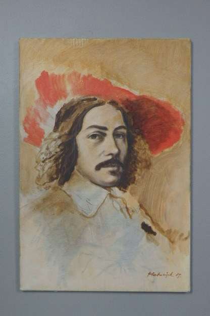 A WONDERFUL ORIGINAL SIGNED OIL PAINTING (ON CANVAS) OF JAN VAN RIEBEECK DATED 1983