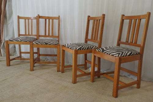FOUR EXQUISITE ANTIQUE "HONEYED OAK" OAK DINING CHAIRS IN AMAZING CONDITION bid/chair