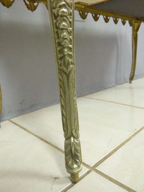 A SUPERB VINTAGE QUEEN ANNE STYLE SOLID BRASS & MARBLE TELEPHONE TABLE IN GREAT CONDITION!!