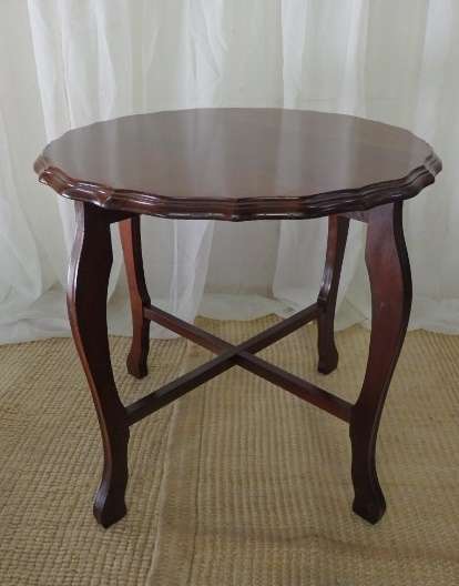 A FABULOUS ANTIQUE SOLID IMBUIA COFFEE TABLE "NEST" WITH A LARGER CENTRE AND FOUR SMALLER TABLES