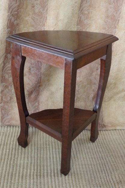 A FABULOUS ANTIQUE SOLID IMBUIA COFFEE TABLE "NEST" WITH A LARGER CENTRE AND FOUR SMALLER TABLES