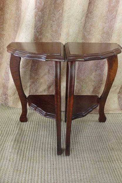 A FABULOUS ANTIQUE SOLID IMBUIA COFFEE TABLE "NEST" WITH A LARGER CENTRE AND FOUR SMALLER TABLES