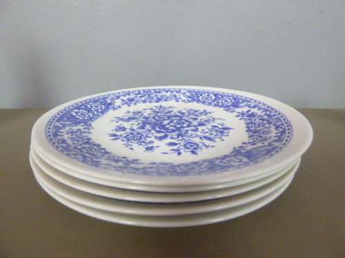 5 BEAUTIFUL CONSTANTIA FINE CHINA BLUE AND WHITE PORCELAIN DINNER PLATES!