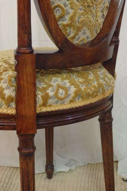 2x SPECTACULAR ANTIQUE ROSEWOOD CHAIRS WITH ROUND REEDED LEGS & UPHOLSTERED BACKRESTS bid/chair