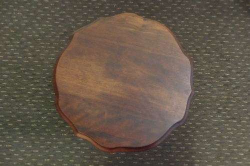 A BEAUTIFUL SOLID IMBUIA THREE LEGGED BALL & CLAW COFFEE/ SIDE TABLE = THE PERFECT LIVING ROOM TABLE