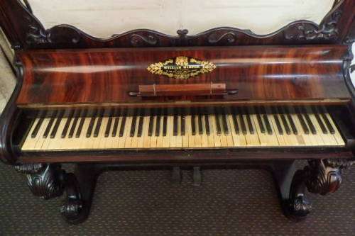 EXTREMELY RARE ANTIQUE VICTORIAN (c1837) "WILLIAM HARPER" UPRIGHT PIANO FOR RESTORATION! AMAZING!!!