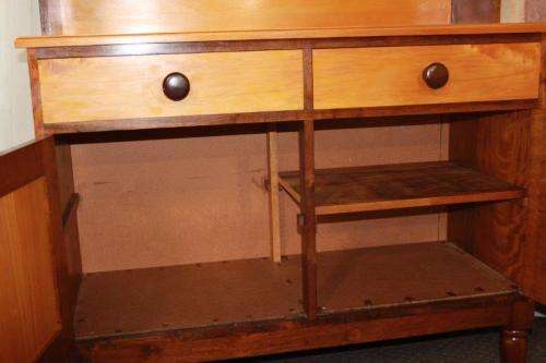 AN EXQUISITE AND VERY WELL MADE YELLOW WOOD AND IMBUIA BUFFET SERVER WITH AMPLE SPACE