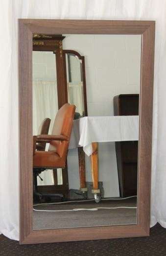 TWO FANTASTIC MODERN STYLED (LARGE) FRAMED WALL MIRRORS WITH HANGING BRACKETS ON THE BACK bid/mirror