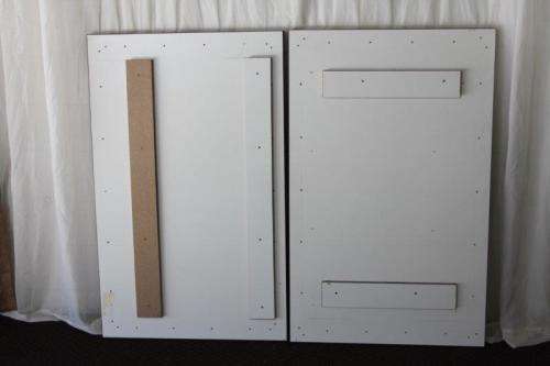 TWO FANTASTIC MODERN STYLED (LARGE) FRAMED WALL MIRRORS WITH HANGING BRACKETS ON THE BACK bid/mirror