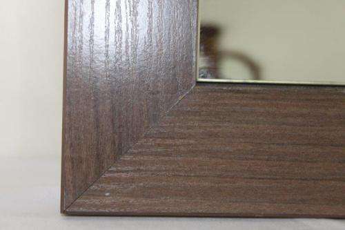 TWO FANTASTIC MODERN STYLED (LARGE) FRAMED WALL MIRRORS WITH HANGING BRACKETS ON THE BACK bid/mirror