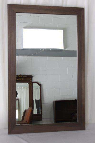 TWO FANTASTIC MODERN STYLED (LARGE) FRAMED WALL MIRRORS WITH HANGING BRACKETS ON THE BACK bid/mirror