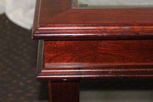 A MAGNIFICENT LARGE (1.4m LONG) TWO TIER SOLID MAHOGANY CENTRE COFFEE TABLE = STUNNING!!!!