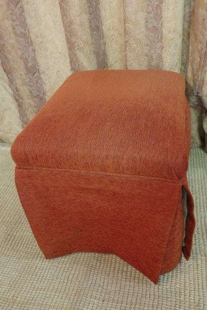 TWO AWESOME SOLIDLY MADE UPHOLSTERED DRESSING TABLE/ VANITY STOOLS bid/stool