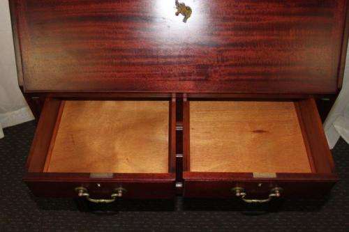 AN INCREDIBLE ORIGINAL "LISS BROS" 1958 UK MILITARY? SOLID MAHOGANY FLIP-TOP WRITING DESK
