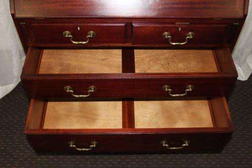 AN INCREDIBLE ORIGINAL "LISS BROS" 1958 UK MILITARY? SOLID MAHOGANY FLIP-TOP WRITING DESK