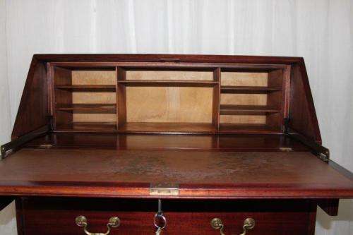 AN INCREDIBLE ORIGINAL "LISS BROS" 1958 UK MILITARY? SOLID MAHOGANY FLIP-TOP WRITING DESK