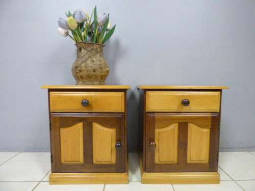 A STYLISH MATCHING PAIR OF YELLOW WOOD & IMBUIA PEDESTALS, IN GREAT CONDITION!Bid/pedestal