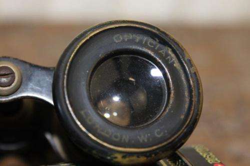 AN AMAZING AND RARE ANTIQUE "RS NEUMANN" OPERA/ RACE TRACK LEATHER CLAD ADJUSTABLE BINOCULARS