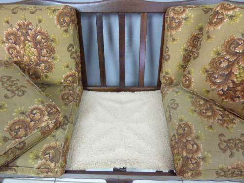 A GORGEOUS IMBUIA BALL & CLAW 3 SEATER COUCH, PERFECT TO PAINT/SHABBY CHIC FOR YOUR PATIO/PORCH!
