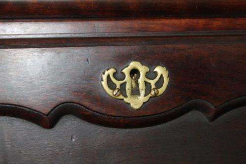 A SUPERB ANTIQUE SOLID STINKWOOD BALL AND CLAW FLIP-TOP WRITING DESK WITH TWO LARGE DRAWERS