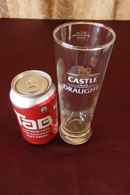 A FANTASTIC COLLECTION OF SIX 300ml CASTLE LAGER DRAUGHT BRANDED BEER GLASSES bid/glass