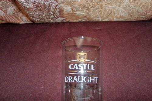 A FANTASTIC COLLECTION OF SIX 300ml CASTLE LAGER DRAUGHT BRANDED BEER GLASSES bid/glass