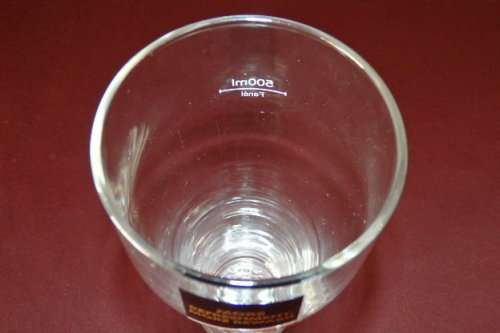 A FANTASTIC COLLECTION OF SIX 500ml CARLING BLACK LABEL BEER BRANDED BEER GLASSES bid/glass