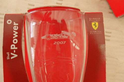 AN AMAZING COLLECTION OF 6x OFFICIAL SHELL FERRARI COLLECTIBLE DRINKING GLASSES IN THEIR BOXES