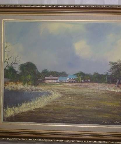 A FANTASTIC ORIGINAL SIGNED PAINTING BY 20th CENTURY SOUTH AFRICAN ARTIST; REG LAMONT