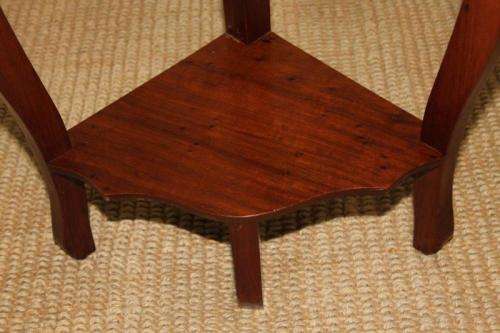 AN AWESOME SOLID TEAK COFFEE TABLE NEST WITH FOUR SMALLER TABLES MAKING A SINGLE LARGER ROUND TABLE
