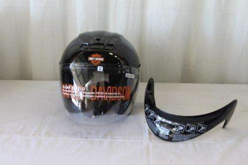 AN AWESOME ORIGINAL HARLEY DAVIDSON "ULTRA JET BLACK" OPEN FACE HELMET (SIZE S) - NEVER USED