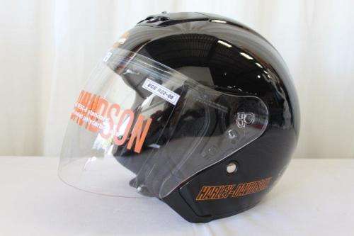 AN AWESOME ORIGINAL HARLEY DAVIDSON "ULTRA JET BLACK" OPEN FACE HELMET (SIZE S) - NEVER USED