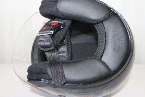 AN AWESOME ORIGINAL HARLEY DAVIDSON "ULTRA JET BLACK" OPEN FACE HELMET (SIZE S) - NEVER USED