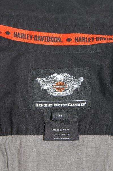 A STUNNING ORIGINAL HARLEY DAVIDSON GENTS SIZE MEDIUM STUD-BUTTON SHIRT