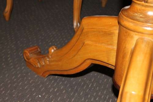 A SPECTACULAR HAND CARVED BURMESE TEAK 10-SEATER DININGROOM SUITE w/ EXTENDING TABLE & CARVER CHAIRS