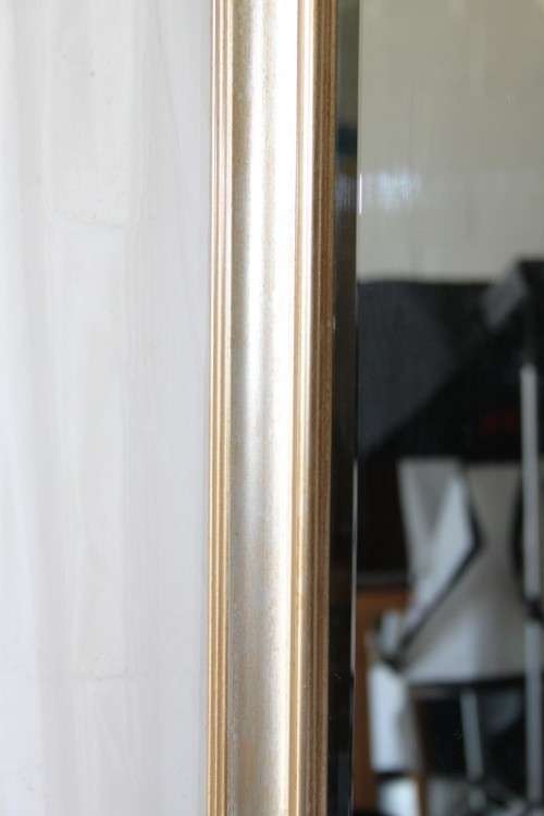 AN AWESOME FULL LENGTH "BEVELED GLASS" WALL MIRROR WITH A BEAUTIFUL ANTIQUE GOLD FRAME