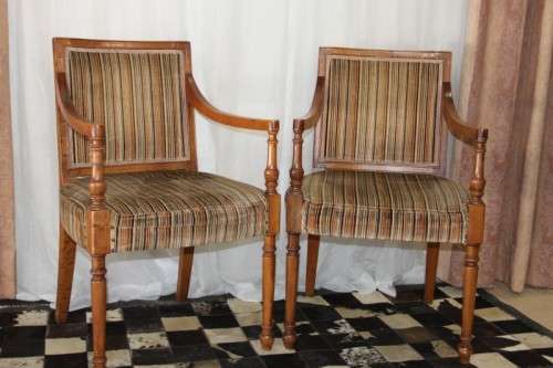 TWO FABULOUS VINTAGE/ANTIQUE? SOLID ROSEWOOD "REGENCY" PERIOD OCCASIONAL ARMCHAIRS bid/chair