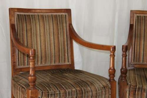 TWO FABULOUS VINTAGE/ANTIQUE? SOLID ROSEWOOD "REGENCY" PERIOD OCCASIONAL ARMCHAIRS bid/chair