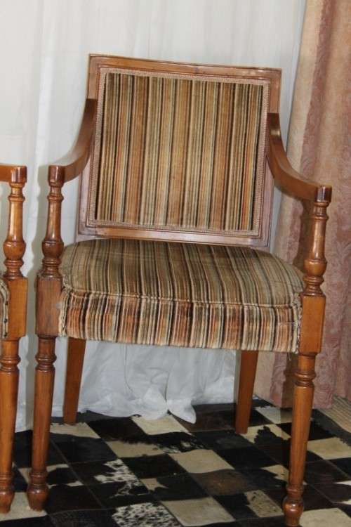 TWO FABULOUS VINTAGE/ANTIQUE? SOLID ROSEWOOD "REGENCY" PERIOD OCCASIONAL ARMCHAIRS bid/chair