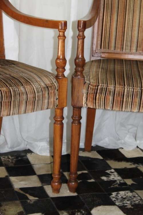 TWO FABULOUS VINTAGE/ANTIQUE? SOLID ROSEWOOD "REGENCY" PERIOD OCCASIONAL ARMCHAIRS bid/chair