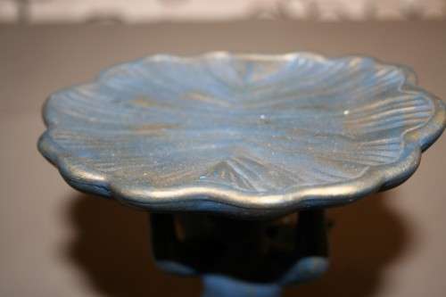 A BEAUTIFUL BLUE AND GOLD CHERUB FIGURINE FOR THAT SPECIAL LITTLE GIRL