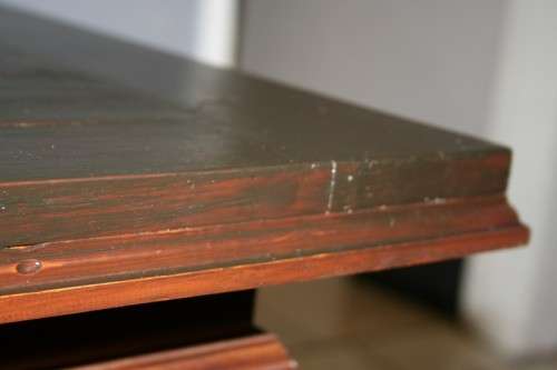 A STUNNING LARGE INDONESIAN TEAK EXECUTIVE "PARTNER" DESK WITH BRASS HANDLES AND HINGES