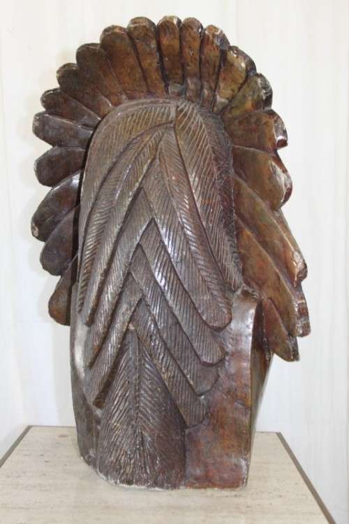 A MAGNIFICENT & UNIQUE HUGE HAND CARVED NATIVE AMERICAN INDIAN CHIEF GREEN OPAL STONE BUST SCULPTURE