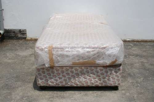 AN AWESOME SABS APPROVED "REST ASSURED" YORK ORTHOPEDIC SINGLE BED MATTRESS AND BASE SET