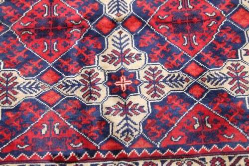 A TRULY SPECTACULAR LARGE (3m x 1.88m) RUSSIAN BLUE KAZAK "PERSIAN" CARPET IN MAGNIFICENT CONDITION