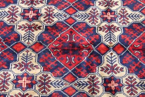 A TRULY SPECTACULAR LARGE (3m x 1.88m) RUSSIAN BLUE KAZAK "PERSIAN" CARPET IN MAGNIFICENT CONDITION